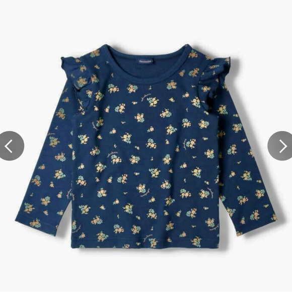 Moujonjon Kids Long Sleeve T Floral Pattern 100% Cotton Made In Japan US Stock - Picture 2 of 6